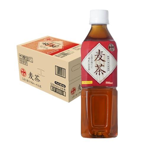 神戸茶房 麦茶 PET 500ml ×24本 [ 厳選六条大麦使用 ノンカフェイン 無香料 無着色 ...