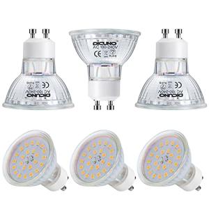 DiCUNO LED電球 GU10口金 スポットライト 6W 60Wハロゲン相当 650lm 5000k 昼白色 AC100-240V 調光不可｜ルミナスエイト ヤフー店