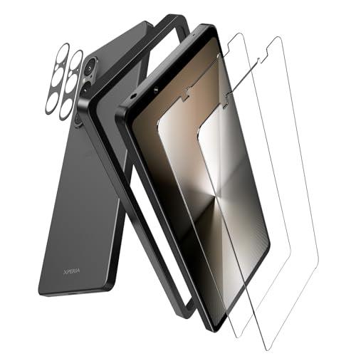 Besecou ガラスフィルム Xperia 1 VI 用 保護フィルム 2枚 + カメラフィルム ...