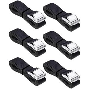 Amtake 荷締めベルト 荷物 固定ベルト にじめベルト 2m バイク にもつ固定ベルト 幅25mm 6本セット｜kirelab-net