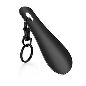 [Dletay] 靴べら 短べら 携帯 ステンレス製 くつべら 短い 高級 軽量 シューホーン キーホルダー 人体工学の設計 チェーン付き 男性｜kirelab-net