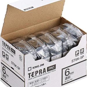 キングジム Pテープエコパック トウメイクロ6 ST6K-5P｜kirelab-net
