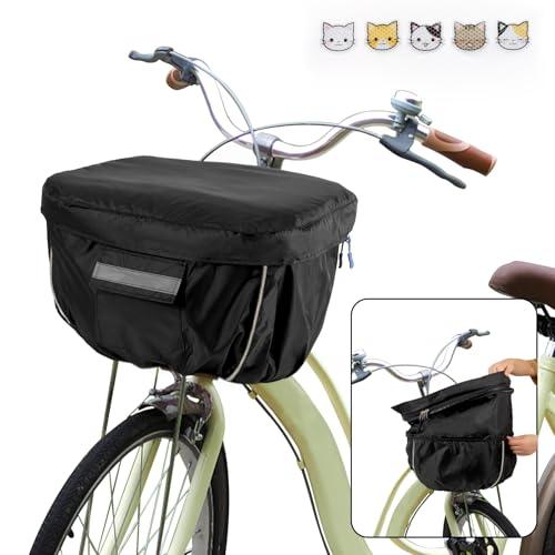 LIUSHUYAN 自転車カゴカバー 防水 丈夫 前後兼用 2段式 取り付け簡単 大きめ 自転車 か...