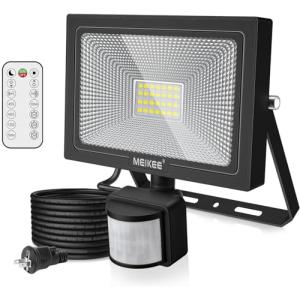 MEIKEE2023年改良 リモコン操作センサーライト 屋外 人感センサーライト 防犯ライト 20W 2500LM 投光器 常時点灯機能 無段階｜kirelab-net