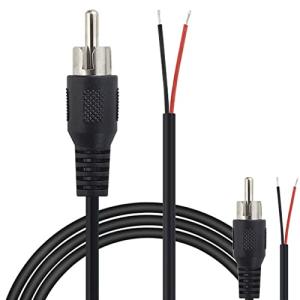 スピーカーケーブル モノラル 端子変換 2本（先バラ）ー (RCA)｜kirelab-net