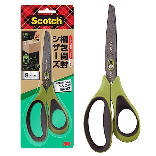 カッター機能付き3M スコッチ ハサミ 梱包開封シザーズ ベタつき防止加工 8インチ はさみ 148...