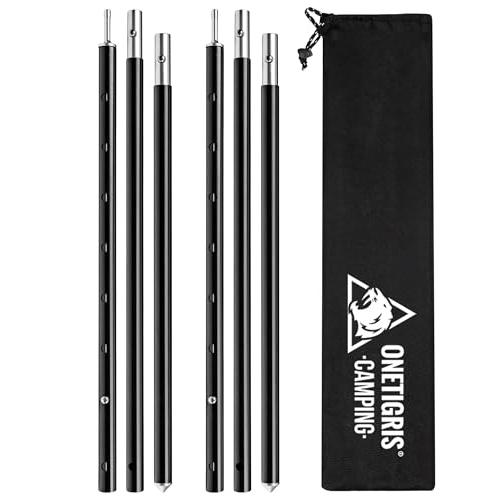 OneTigris テントポール 伸縮式 アルミポール 調節 テント/タープ/陣幕設営用 軽量 組み...