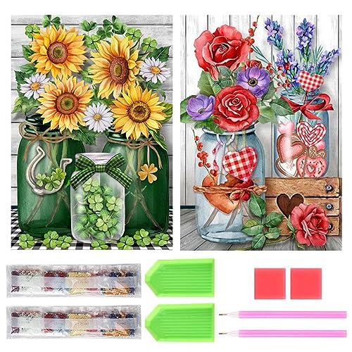 サムコス ダイヤモンドの絵画 ダイヤモンドアート キット 2個セット 暇つぶし おしゃれ かっこいい...