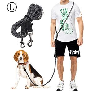 CHMKSTC 犬リード 肩掛けリード ショルダーリード ハンズフリー犬 リード 中・大型犬しつけ用リード 5in1多機能 全長2.6M 直径1｜kirelab-net