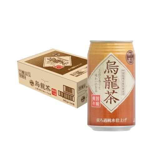 神戸茶房 烏龍茶 缶 340g ×24本 [ 無香料 無着色 国内製造 ウーロン茶 ]