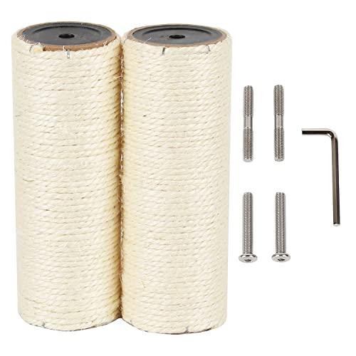 ECCIBOUN 直径7.4cm 用支柱 麻 猫 爪とぎ 用ポール キャットタワー 爪研ぎポール 猫...