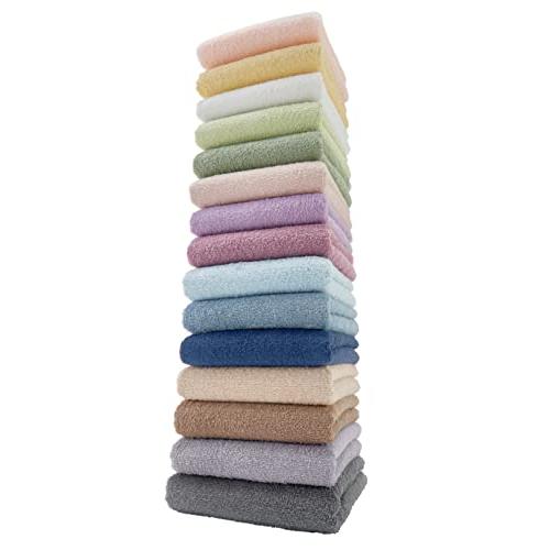 Kosugizen フェイスタオル お徳用カラータオル 15色各1枚入 34×80cm 乾きやすい薄...