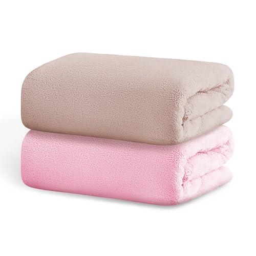 バスタオル 大判 ホテル用 速乾 180cm 2色2枚セット マイクロファイバー タオル ふわふわ ...