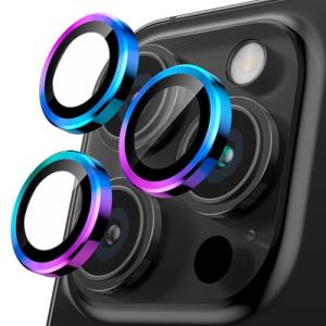 Podick カメラフィルム iPhone 16 Pro/16 Pro Max用 カメラカバー 9H強化ガラス アルミ合金 アイフォン16プロ/｜kirelab-net