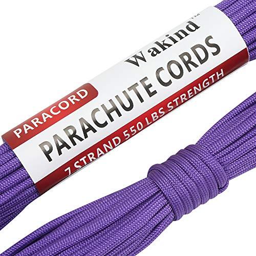 Wazaza 耐荷重250kg パラコード 7本撚り ナイロンパラシュートコード キャンプ サバイバ...