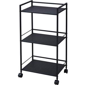 山善(YAMAZEN) スチールラック 3段 全体耐荷重30kg A4対応 2WAY仕様(ストッパー付きキャスター/固定式アジャスター) 幅42｜kirelab-net