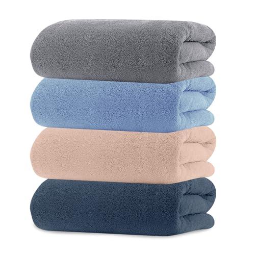 バスタオル 超大判 マイクロファイバー Junerose 2枚セット90×180cm ホテル仕様 大...