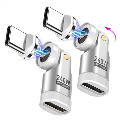 VAFOTON 240W対応 9Pin マグネット USB-C 変換アダプタ 540°回転 Type...