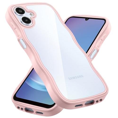クリア Galaxy A25 5G ケース SC-53F ケース かわいい 波状フレーム うねうね ...