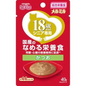 キャネット メルミル キャットフード 18歳から かつお総合栄養食/国産 40g×12個 (まとめ買い)｜kirelab-net