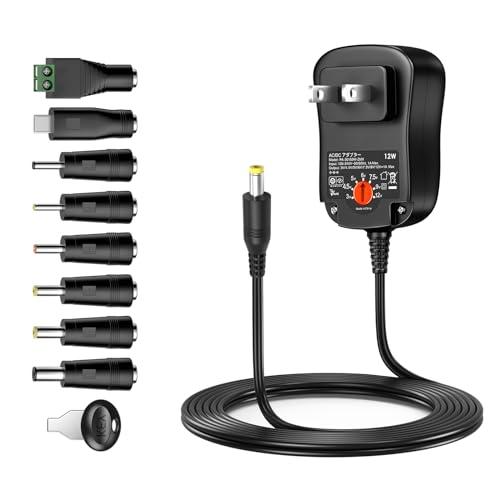 Outtag 3V 4.5V 5V 6V 7.5V 9V 12V マルチ電源ACアダプター 1A 0...