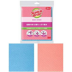 3M セルロース クロス シート ふきん ピンク&ブルー 2枚 スコッチブライト CCL-PB｜kirelab-net