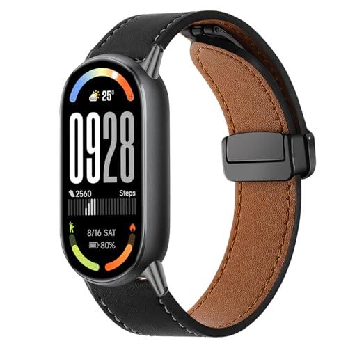 [AiMaoo] レザーバンド Xiaomi Smart Band 10/9/8 対応 バンド 磁気...