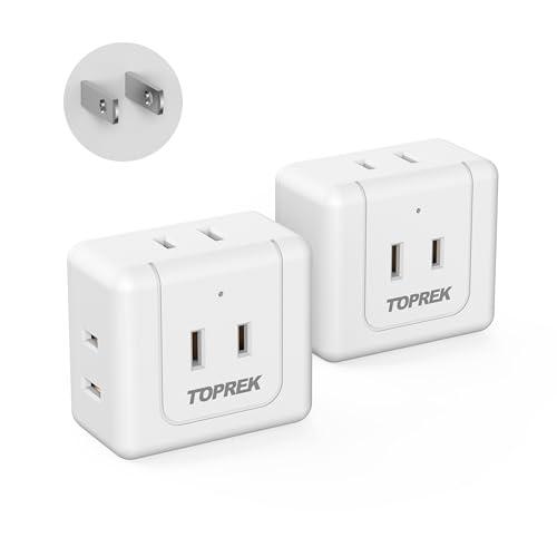 TOPREK コンセントタップ 5個口 電源タップ 蛸足コンセント 分岐 5口 直挿しタップ タコ足...