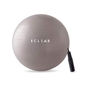 エレコム バランスボール 65cm フィットネス 空気入れ付き 耐荷重500kg グレー HCF-BB65GY｜kirelab-net