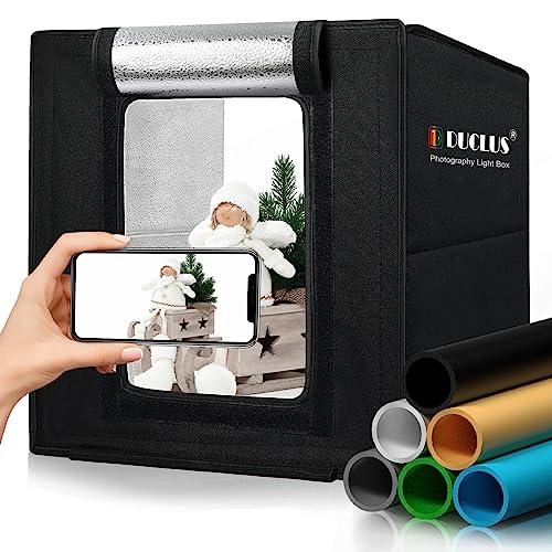 DUCLUS 撮影ボックス 25cm 撮影ブース 折りたたみ、Light Box 簡易 写真スタジオ...