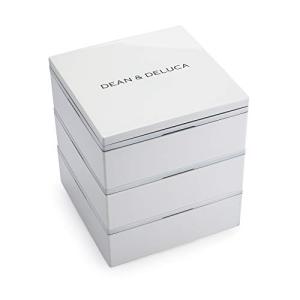 ディーンアンドデルーカ 三段重 小 ホワイト 箱 お弁当 ランチボックス ピクニック アウトドア 13.5×13.5×15cm｜kirelab-net