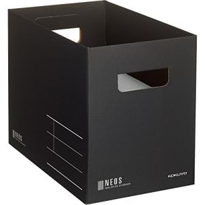 コクヨ(KOKUYO) 収納ボックス NEOS Mサイズ ブラック A4-NEMB-D｜kirelab-net