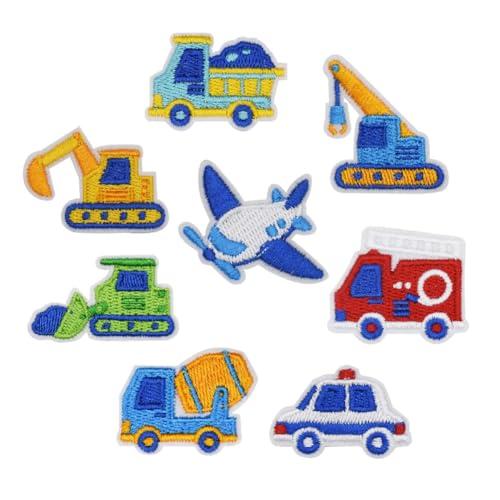 ワッペン アイロン不要 刺繍シール MUNCVY アップリケ DIY服 乗り物 ショベルカー モチー...
