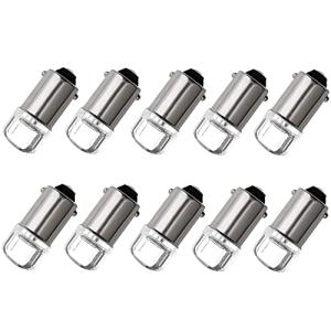 NAKOBO BA9S G14 T8.5 T4W LED 12V LED ポジションランプ ルームランプ ナンバーランプ ホワイト 10個セット｜kirelab-net