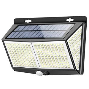 センサーライト 288LED ソーラーライト Focondot 3つ知能モード 人感センサー 屋外照明 4面発光 太陽光発電 省エネ 防水 防犯｜kirelab-net