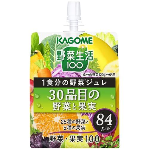 カゴメ 野菜生活100 1食分の野菜ジュレ 30品目の野菜と果実 180パウチ×6個(食物繊維)