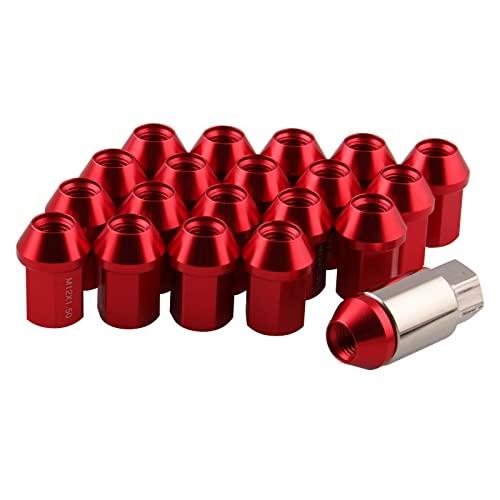 RUIEN アルミ製 ホイール ロックナット M12 x P1.5 20個セット 高さ35mm 外七...
