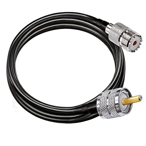 UHF PL259 ケーブル RG58 6.6ft（2M）TUOLNK PL259 SO239 オス...