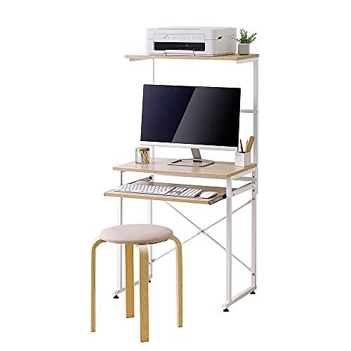アイリスオーヤマ 机 オフィス PCデスク 幅60×奥行42×高さ127cm パソコン ワークデスク...