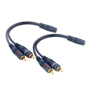 EIGHTNOO RCAケーブル 3.5mm(メス) - 2RCA(オス) ステレオミニプラグ 2本 RCA 3.5mm 変換ケーブル 高いシー｜kirelab-net