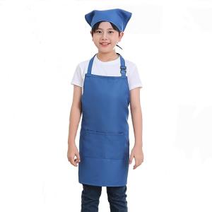 エプロン 子供 子ども用エプロン 三角巾 親子で着る 男女兼用 無地シンプル な色が落ちない ホコリが付きにくい 料理教室 陶芸 絵画 親子セッ｜kirelab-net
