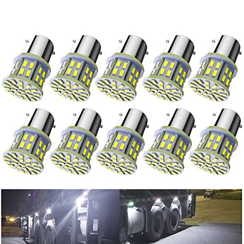 HooMoo S25 LED シングル 24V 車用 ホワイト G18 1156 BA15s 50連...