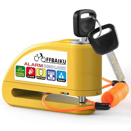 OFFBAIKU バイクロック アラーム開閉 2024最新型ディスクロック バイクディスクロック デ...