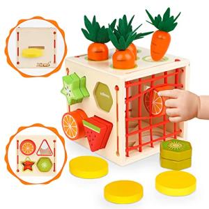 モンテッソーリ 知育玩具 男の子 女の子 形が揃う木のおもちゃ 誕生日  ランキング 早期開発 指先訓練 出産祝い 入園お祝い｜kirelab-net