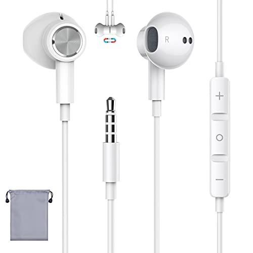 xunbida イヤホン 有線イヤホン マイク付き 3.5mmジャック 音質強化バージョン 磁気設計...