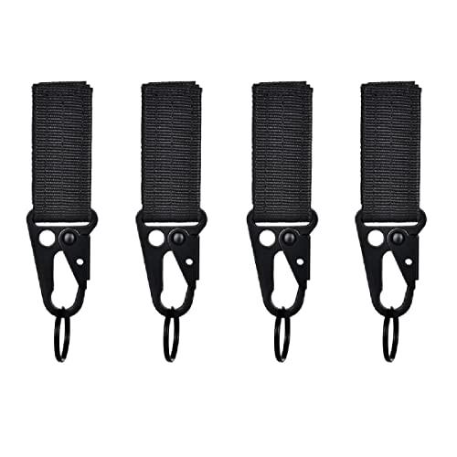 [YAPJEB] キーリング molle ベルクロ ベルト キーホルダー バックル カラビナ ミリタ...