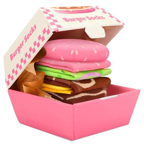 [AGRIMONY] ハンバーガー ボックス 靴下 メンズ レディース 男の子 - おもしろ 男性 ...
