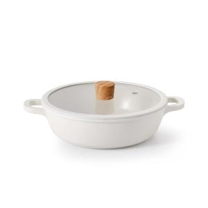 SENSARTE 両手鍋 24cm セラミック IH対応 ガス対応 卓上鍋 すき焼き鍋 一品万能 煮る 焼く 炒める 揚げる 焦げ付きにくい お｜kirelab-net