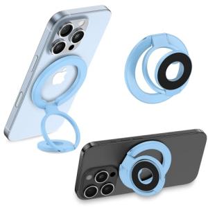 Viviber Magsafeリング 両面マグネットスマホリング 折り畳み/簡単抜着/メタルリングシール付き スマフスタンド magsafe 携