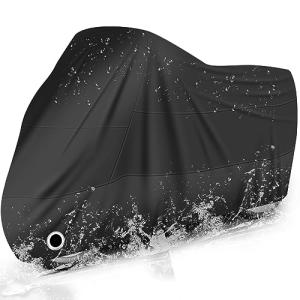 LIHAO バイクカバー 大型 防水 耐熱 紫外線防止 通気 盗難防止 携帯便利 収納バッグ付き スクーター カバー｜kirelab-net